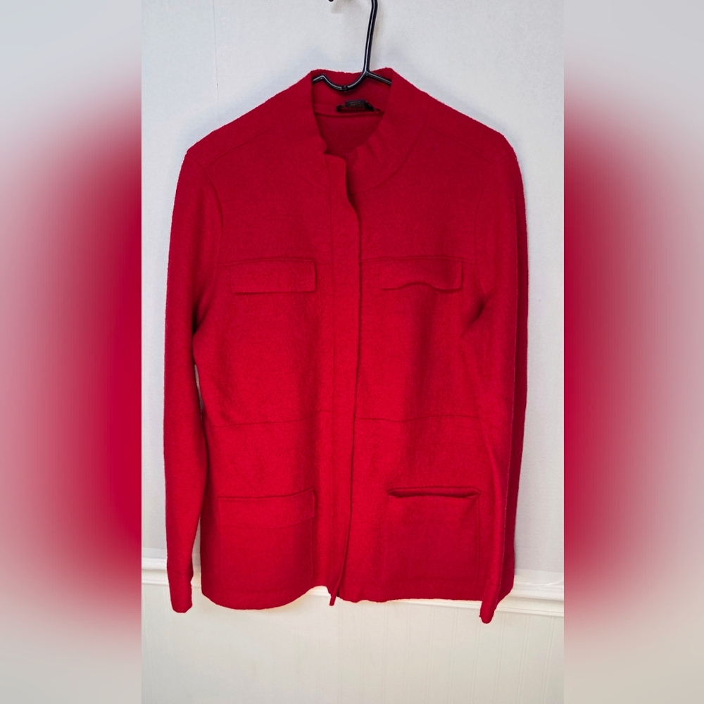 Pendleton Womens Boiled Wool Jacket Red Merino Wo… - image 1